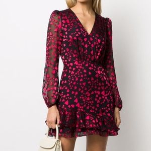 Saloni Alaya Heart Print Dress NWT